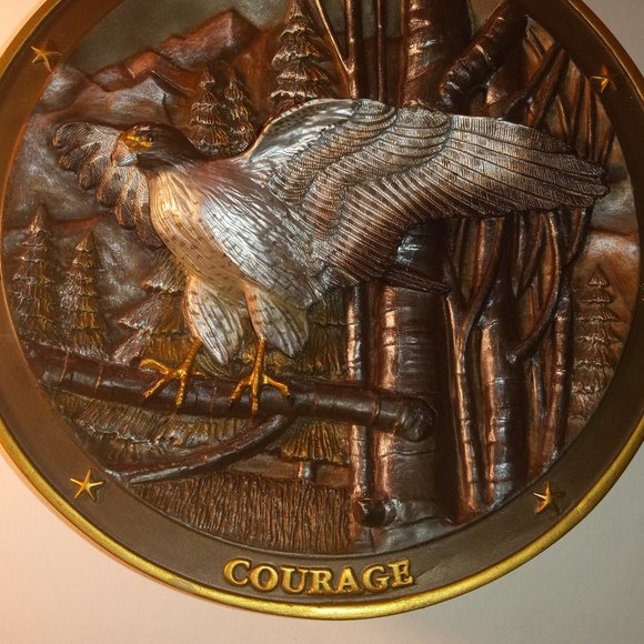 BRADFORD EXCHANGE "SPIRIT OF COURAGE" TO DECORATE YOUR LOVED ONE'S COURAGE DECOR - Picture 2 of 10